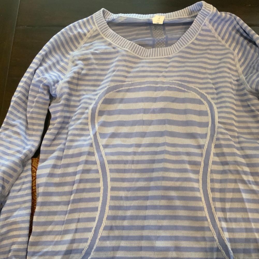 Lululemon Swiftly Tech Ls Crew Stripe ,Size 6,Col… - image 3